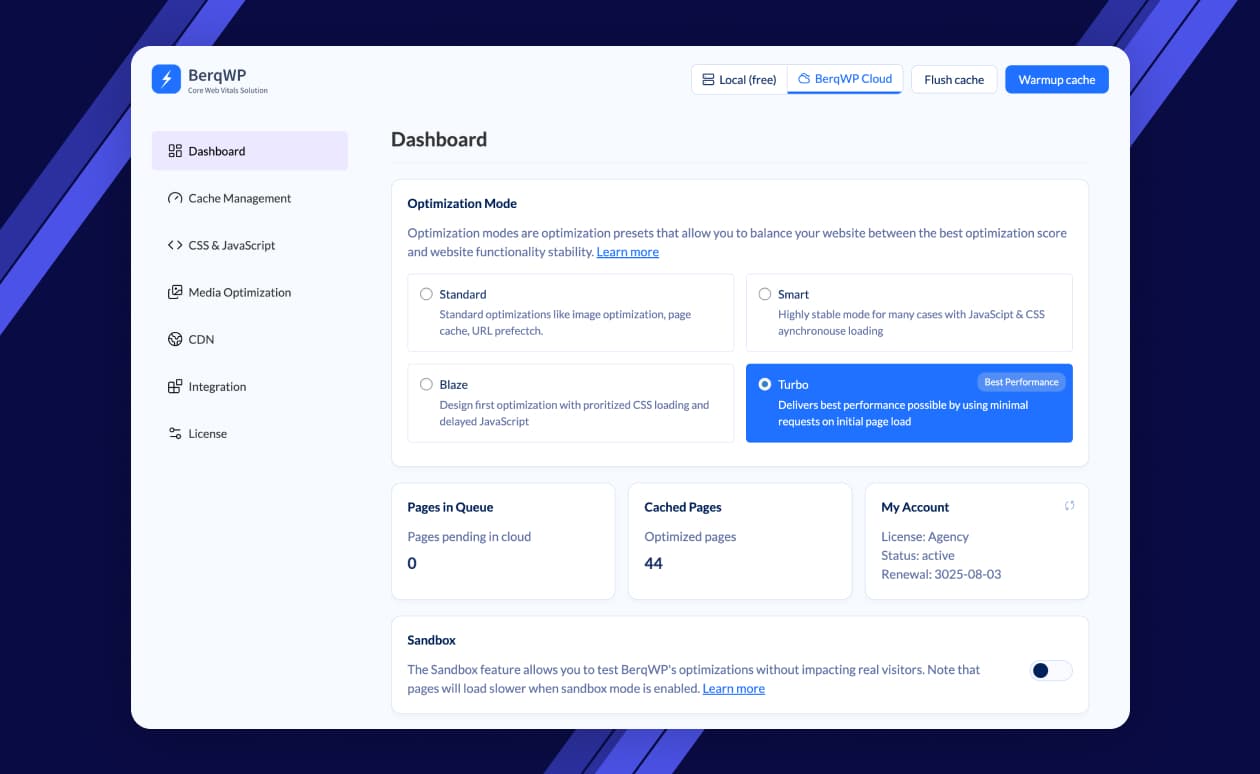 BerqWP - Optimize WordPress Speed