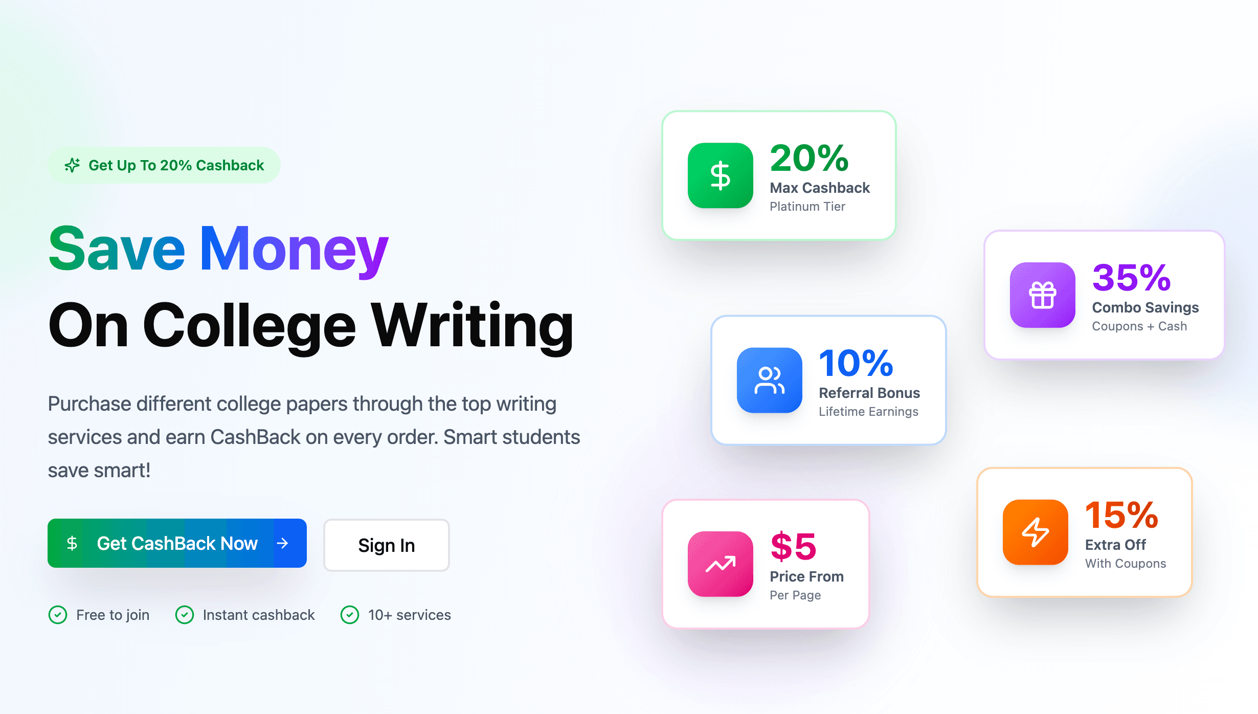 CashBacked.org - Cashback website for students
