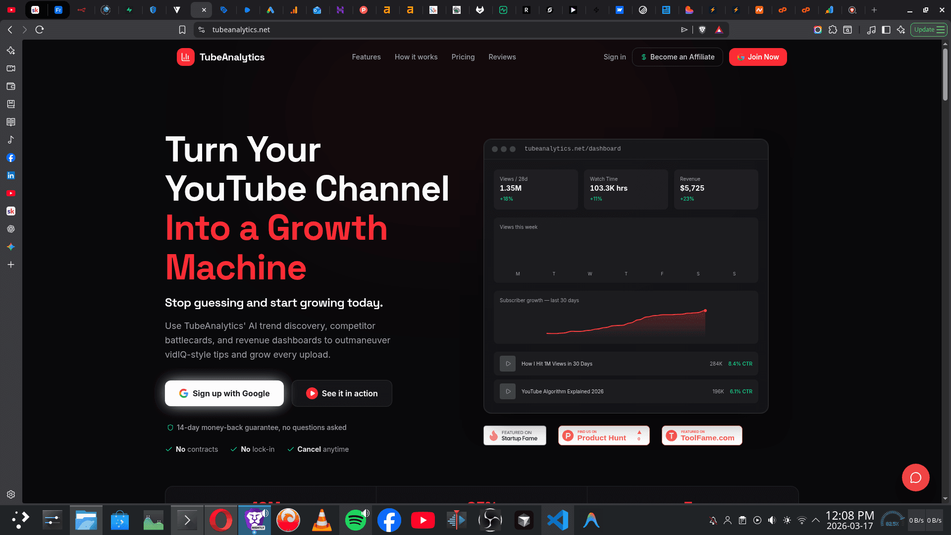 TubeAnalytics - The YouTube analytics platform
