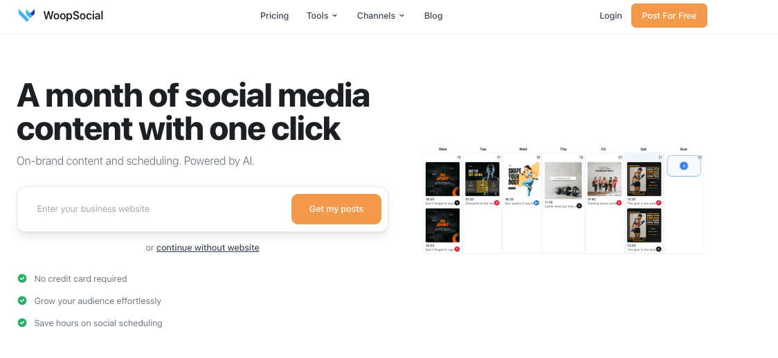 WoopSocial - Grow social media 10x faster